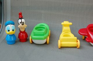 Vintage Illco Disney Little people Donald Goofy Mickey Minnie Mouse Vehicles 2
