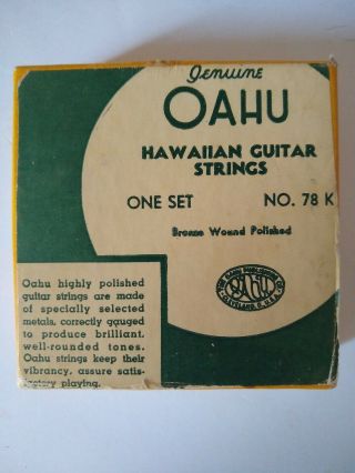 Oahu Hawaiian Guitar Strings No.  78k Vintage Cleveland Oh Usa