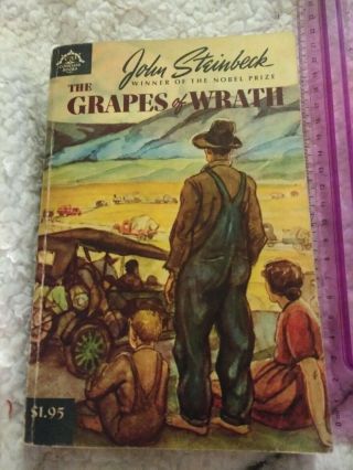 Vintage The Grapes Of Wrath By John Steinbeck Compass Books Paperback,  1965