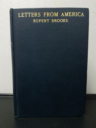First Edition Letters From America 1916 Rupert Brooke,  Henry James Hc