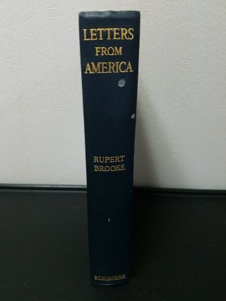 FIRST EDITION Letters From America 1916 Rupert Brooke,  Henry James HC 2