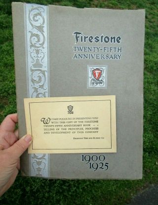 1925 Firestone Tire And Rubber Co,  Akron,  Oh: Vintage 25th Anniversary Book Rare