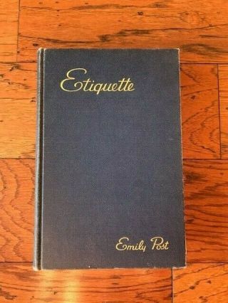 Vintage Etiquette By Emily Post - Vintage Manners Book - 1937