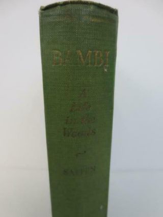 Bambi A Life In The Woods,  By Felix Salten - 1928 First Edition Hardcover