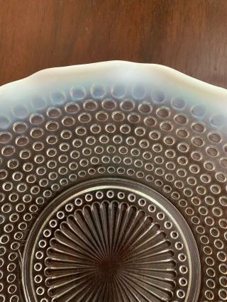vintage fenton moonstone opalescent hobnail glass Bowl 9/1/2” 5