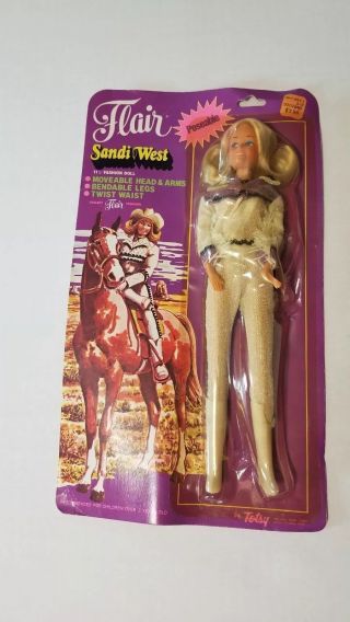 Totsy Flair Sandi West Blonde Hair 11 1/2  Poseable Fashion Doll Vintage