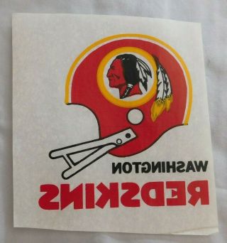 Vintage Washington Redskins Football Helmet Iron On T - Shirt Decal
