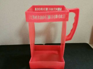 Vintage Bursting Red Ez Carton Plastic Handi Holder 1/2 Gallon Milk Juice