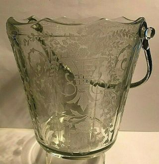 Vintage Portia 5 1/2 " Cambridge Glass Company Crystal Ice Bucket 1932 - 1950 