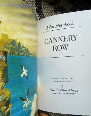 Easton Press - Cannery Row - By John Steinbeck - Leather Bound Book