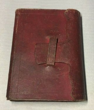 Testament Of Our Lord And Saviour 1847 Pre Civil War Red Leather Wrap Bible
