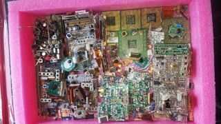 Hair Gold Palladium & Etc Recovery Scrap Boards Cpu Ics Vintage Circuit Pins