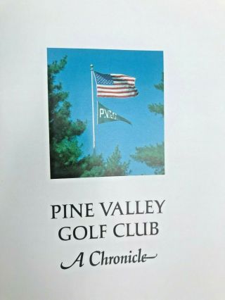 Pine Valley Golf Club A Chronicle 1982 Book Club History by Warner Shelly 4