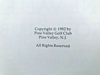 Pine Valley Golf Club A Chronicle 1982 Book Club History by Warner Shelly 7