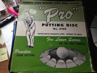 Vintage Pro Golf Practice Putting Disc Cup Aluminum With Flaps 1950s