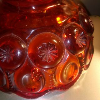 Vintage Redish orange Moon And Stars Design Glass Fairy Lamp Shade 2