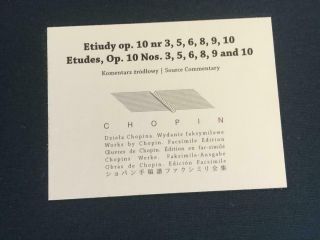 Chopin: Etudes,  Op.  10 Nos.  3,  5,  6,  8,  9,  10.  Facsimile of Autograph Manuscript. 5