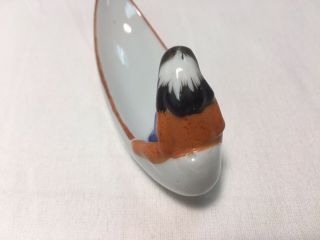 Vintage Made In Japan Native American Indian In Canoe 4