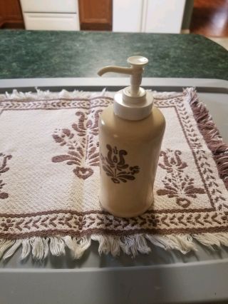 Vintage Pfaltzgraff Liquid Soap Or Lotion Dispenser - Village Pattern