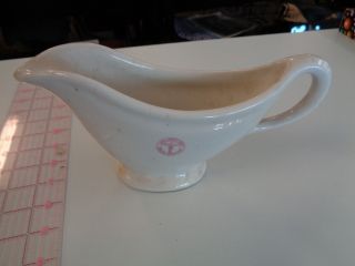 Vintage Tepco China Us Army Medical Dept Wwii Gravy Boat Restaurant Ware