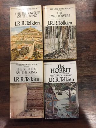 J.  R.  R.  Tolkien 4 Book Vintage Boxed Set The Hobbit,  Lord Of The Rings