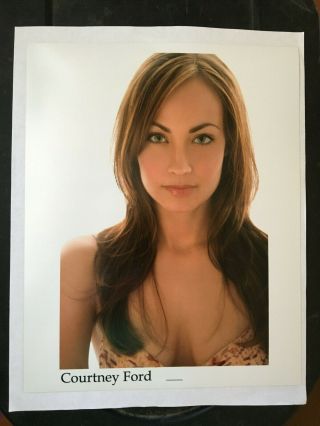 Courtney Ford 1 Vintage Headshot Photo With Credits Training And Skills.