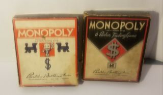 Two Vintage 1930s Monopoly Games Incomplete