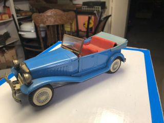 Vintage 1929 Touring Car Tin Friction Toy Made In Japan Great Cond.