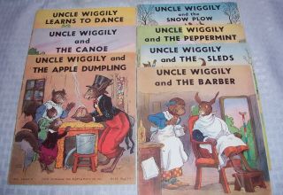 7 Vintage 1939 Uncle Wiggily Books By Howard R.  Garis Anthropomorphized Rabbit