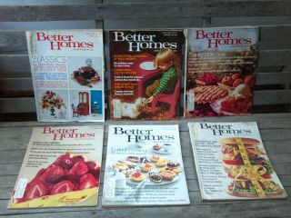 6 Vintage 1970s Better Homes & Gardens Magazines,  Cooking,  Food,  Recipes,  Crafts
