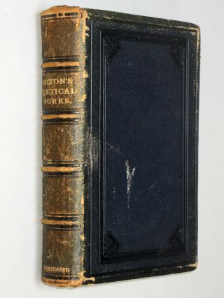 Poetical Of John Milton (1890) Leather Bound Book Paradise Lost & Regained