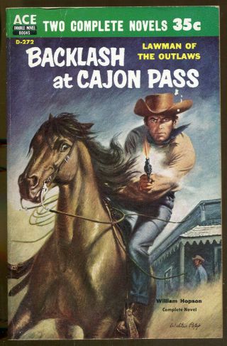 Backlash At Cajon Pass/riders In The Night - Vintage Ace Double Western Pb - 1958