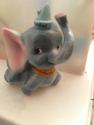 Vintage Walt Disney Productions Dumbo Figurine Shape 3 3/4 " Tall