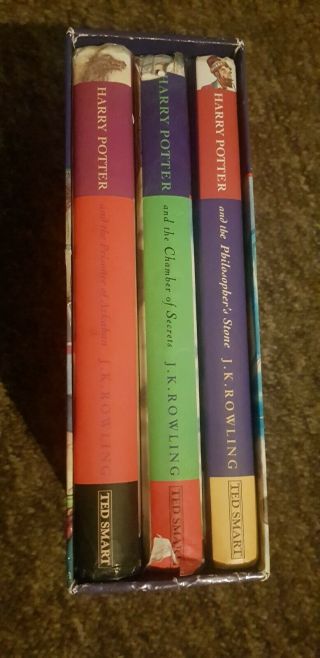J K Rowling Harry Potter Box Set 3 Hb Books Philosophers Chamber Azkaban