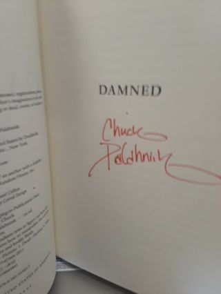 Chuck Palahniuk Damned SIGNED 1st Edition With Two Wish You Were Here Postcards 2