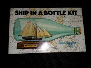 Vintage 1980 Ship In A Bottle Kit Providence 1775 Woodcrafter Kits