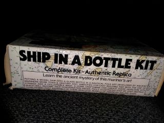 Vintage 1980 Ship In A Bottle Kit Providence 1775 Woodcrafter Kits 2
