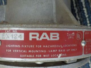 Vintage Industrial RAB Explosion Hazard Cage Light 2