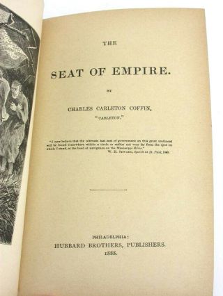 c.  1888 Seat of Empire by Charles Coffin - Northwest American Frontier Travel Book 3