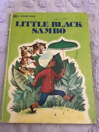 1961 A Golden Book: Little Black Sambo Helen Bannerman Large Book