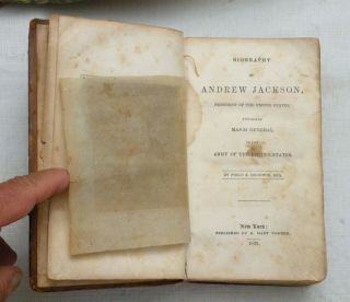 1835,  Biography Of Andrew Jackson By Philo A.  Goodwin,  Hart Towner,  Leather,  3rd