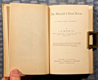 Dr.  Miller ' s Year Book by J.  R.  Miller 1895 1st edition hardcover 3