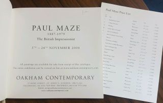 Paul Maze Painter SIGNED 2 x catalogues 4