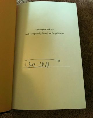 The Fireman SIGNED by Joe Hill Hardcover 1st Edition First Printing 6