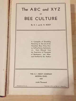 ABC and XYZ of Bee Culture 1935 Beekeeping Encyclopedia A.  I.  Root. 2