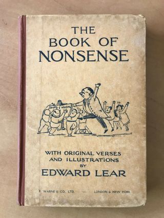 C1934 The Book Of Nonsense With Illustrations By Edward Lear Hardback