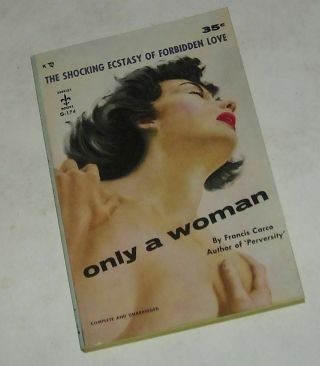 Unread 1958 Berkley Books Only A Woman Sleaze Pb Book Sexy Photo Cover