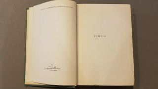 Rebecca by Daphne du Maurier,  First Edition 1938,  Country Life Press 5