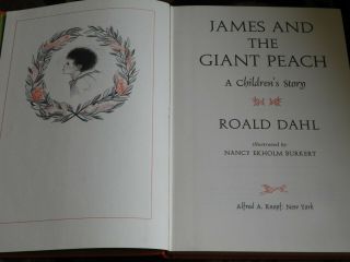 JAMES AND THE GIANT PEACH HC 1961 Roald Dahl Illus Nancy Ekholm Burkert 3