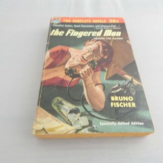 Ace Double Novels Hard Crime Pulp Fiction Noir Fingered Man & Double Take 1953